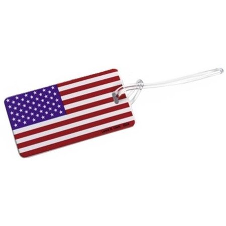 LEWIS N CLARK Lewis N Clark ID24 Plastic American Flag Luggage Tag ID24